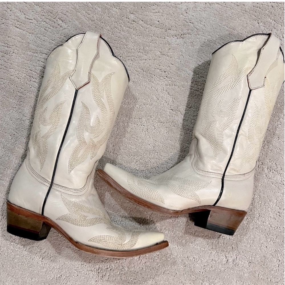 Planet Cowboy | Cream Colored Cowboy Boots - Women's Size 7